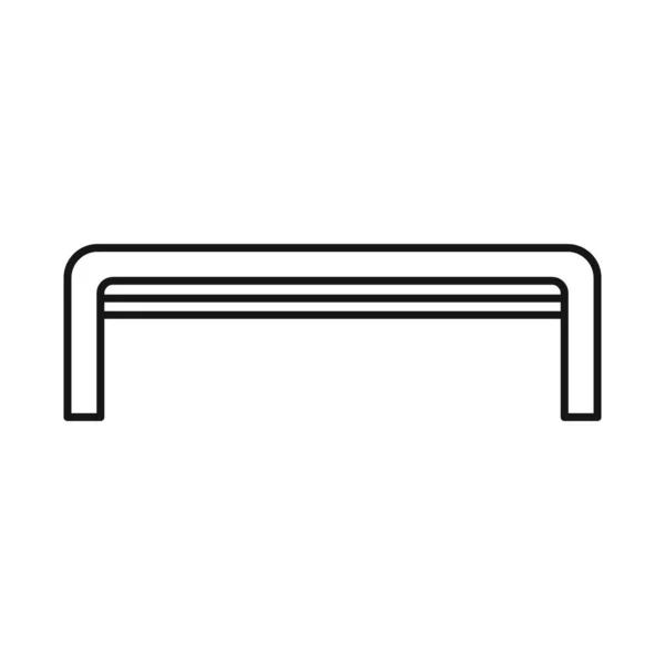 Diseño vectorial del logotipo del banco y los muebles. Gráfico de banco y asiento stock vector ilustración . — Vector de stock