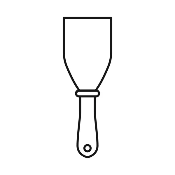 Geïsoleerd object van spatel en schraper logo. Web element van spatel en troffel voorraad vector illustratie. — Stockvector