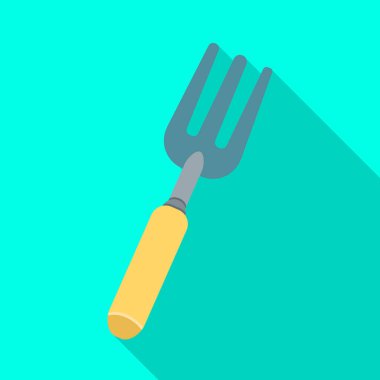 Yaba ve çatal sembolünün vektör çizimi. Yaba ve tarımsal stok vektörü çizelgesi.