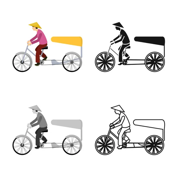 矢量设计的自行车和运输标志. 一套用于网络的自行车和自行车库存符号. — 图库矢量图片