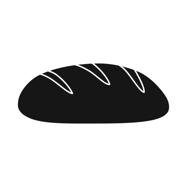 Diseño vectorial del icono del pan y la comida. Colección de pan y mimbre símbolo de stock para la web . — Vector de stock