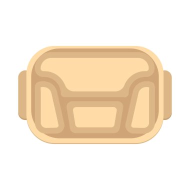 Tepsi ve paket logosunun vektör çizimi. Stok için tepsi ve yiyecek vektör simgesi web ögesi.