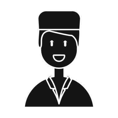 Doktor ve portre ikonunun vektör tasarımı. Hekim ve ambulans stok vektör çizimi.