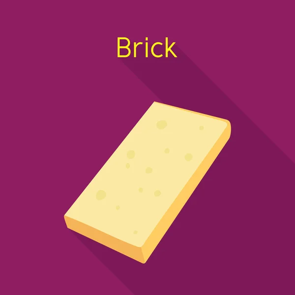 Peynir ve tuğla sembolünün vektör tasarımı. Peynir ve meze stok vektörü çizelgesi. — Stok Vektör