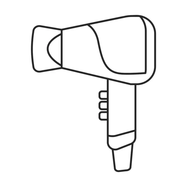 Hair dryer vector icon.Outline,line vector icon isolated on white background hair dryer . — 스톡 벡터