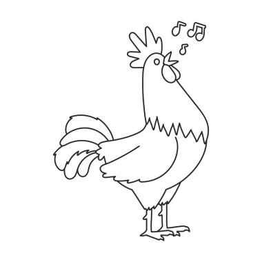 Cock of animal vector icon.Outline,line vector icon isolated on white background cock of animal.