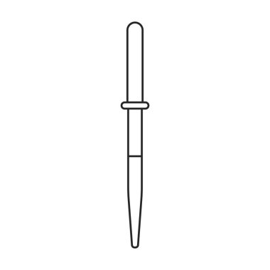 Dropper vector icon.Outline.line vector icon isolated on white background dropper.