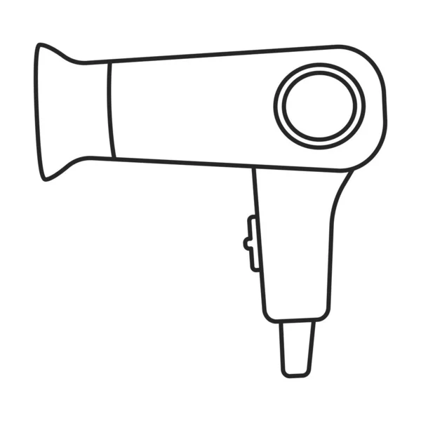 Haartrockner-Vektor icon.outline, Linienvektorsymbol isoliert auf weißem Hintergrund Haartrockner . — Stockvektor