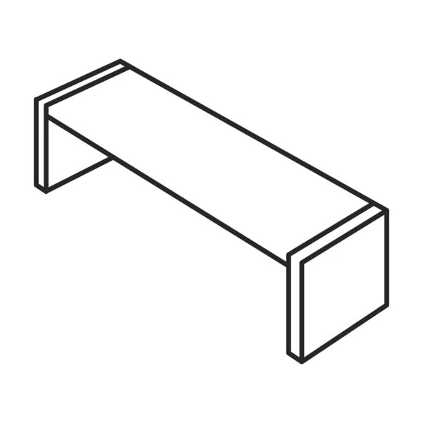 Siège de jardin vecteur icon.Outline.line icône vectorielle isolé sur fond blanc siège de jardin  . — Image vectorielle