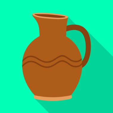 Sürahi ve kil işaretinin vektör tasarımı. Stok için sürahi ve seramik vektör simgesinin web ögesi.