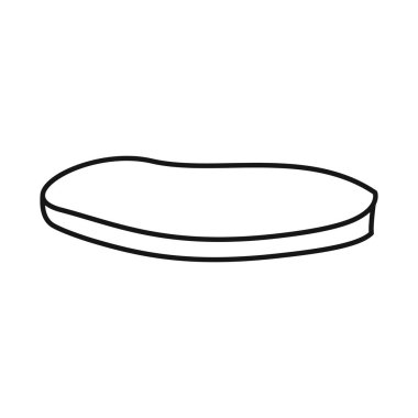 İzole edilmiş çörek ve susam işareti. Ekmek ve çöreğin web ögesi ağ sembolü.