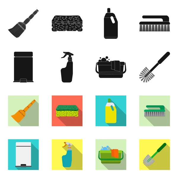 Vector illustration of cleaning and service sign. Set of cleaning and household vector icon for stock. — Stock Vector