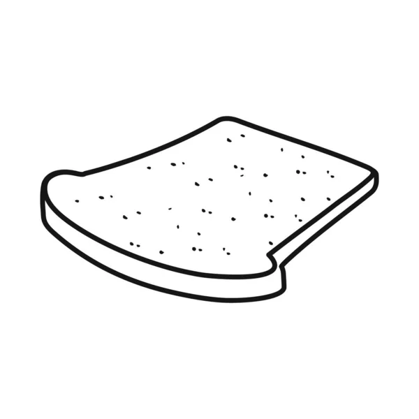 Isolierte Objekt von Brot und Toast Zeichen. Grafik von Brot und braunem Aktienvektor. — Stockvektor