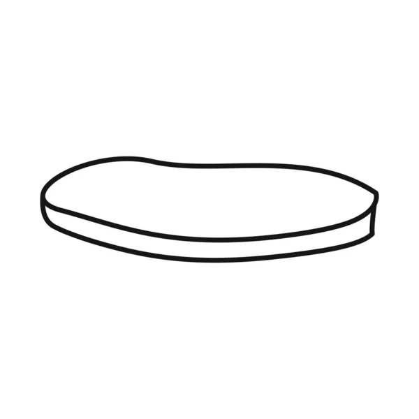 Objeto aislado de panecillo y signo de sésamo. Elemento web de pan y pan símbolo de stock para la web . — Archivo Imágenes Vectoriales