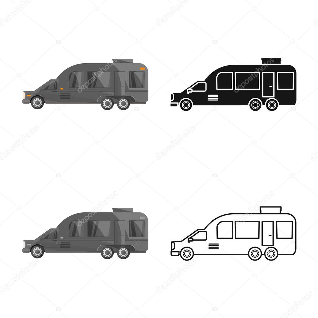 Vector illustration of auto and van logo. Graphic of auto and hearse vector icon for stock.