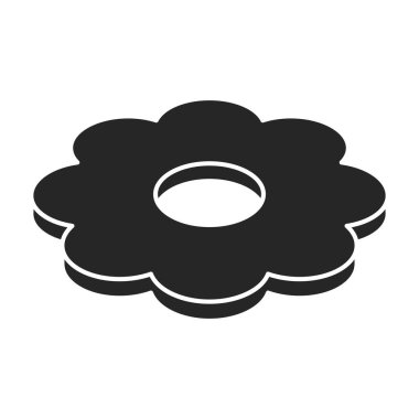 Çikolatalı kurabiye vektör simgesi. Beyaz arkaplan çikolatalı kurabiye üzerine izole edilmiş siyah, basit vektör simgesi. .