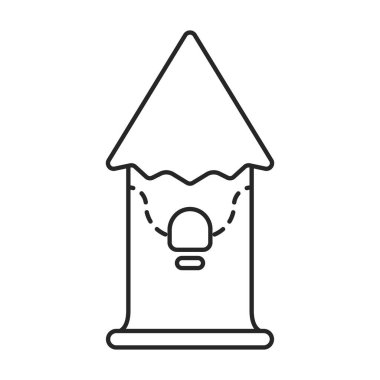 Kuş evi vektör simgesi. Beyaz arka plan kuş evinde izole edilmiş ana vektör simgesi.