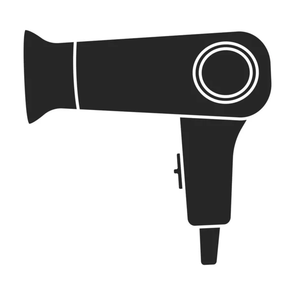 Haartrockner Vektor icon.black, einfaches Vektor-Symbol isoliert auf weißem Hintergrund Haartrockner . — Stockvektor