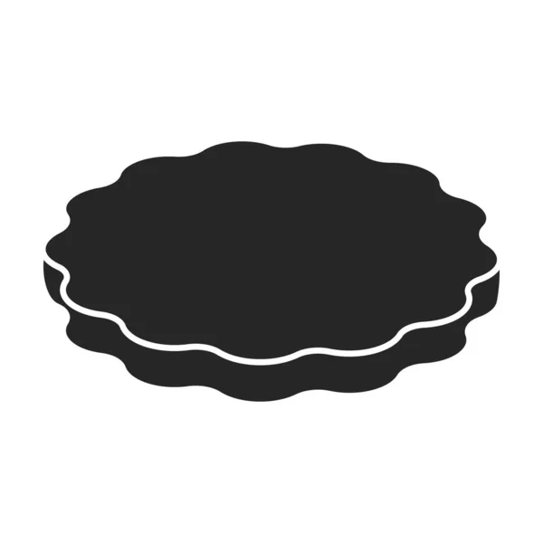 Christmas cookie vector icon.Black, simple vector icon isolated on white background christmas cookie  . — стоковый вектор