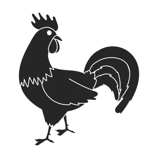 Cock of animal vector icon.Black,simple vector icon isolated on white background cock of animal. — Stock Vector