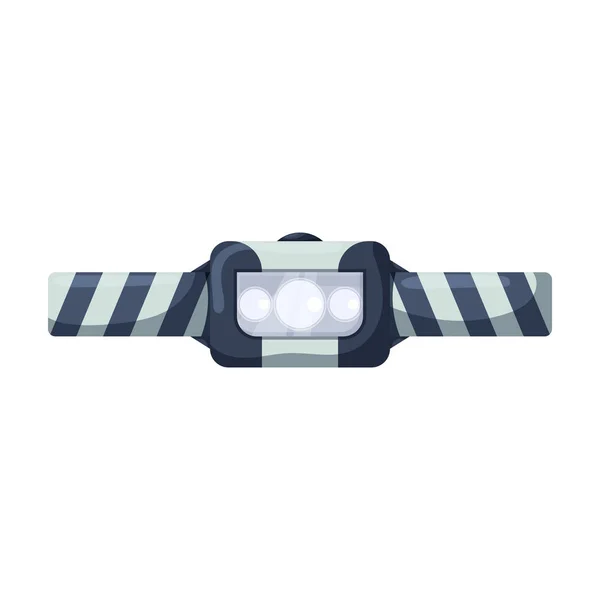 Headlamp vector icon.Cartoon vector icon isolated on white background headlamp. — Stock Vector