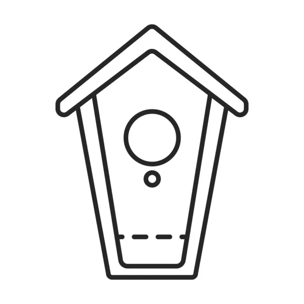Ikon vektor Birdhouse icon.Outline vektor terisolasi pada latar belakang putih birdhouse . - Stok Vektor