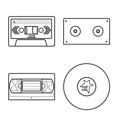 Oyuncu ve aygıt işaretinin izole nesnesi. Web için oyuncu ve ekipman depolama sembolü koleksiyonu.