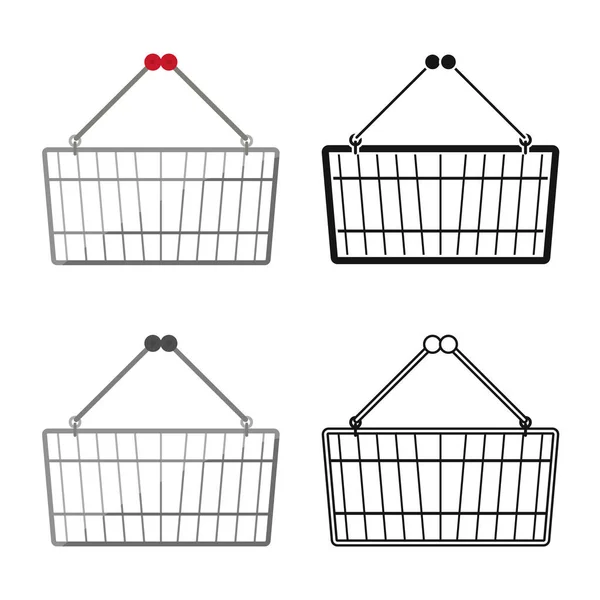 Изолированный объект корзины и логотип магазина. Графика корзины и значок вектора емкости для склада . — стоковый вектор