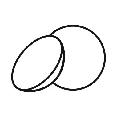 Lensin ve kontak işaretinin izole edilmiş bir nesnesi. Mercek ve optik stok vektör illüstrasyonunun web ögesi.