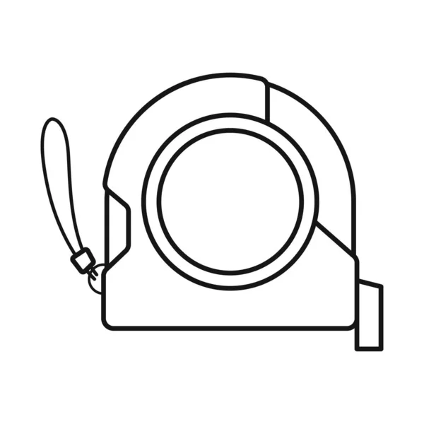 Ilustração vetorial da roleta e logotipo da fita. Elemento Web da roleta e ilustração do vetor de medição . —  Vetores de Stock