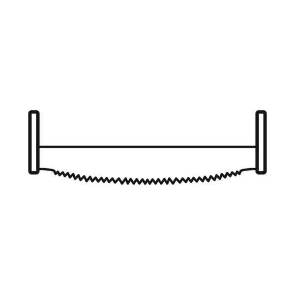 Testere ve demir testeresinin vektör çizimi. Ağ için testere ve ekipman stok sembolünün grafiği. — Stok Vektör