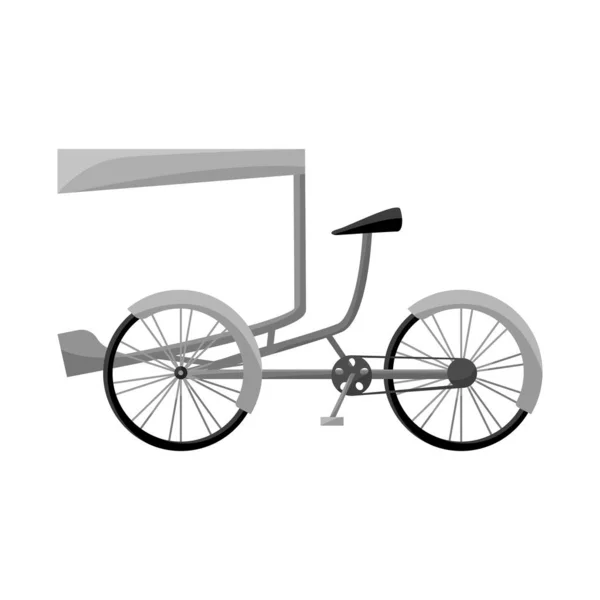 Vector illustratie van fiets en transport symbool. Verzameling van fiets en fiets voorraad symbool voor web. — Stockvector