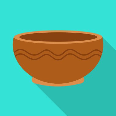 Vector illustration of bowl and ceramic symbol. Web element of bowl and container vector icon for stock.