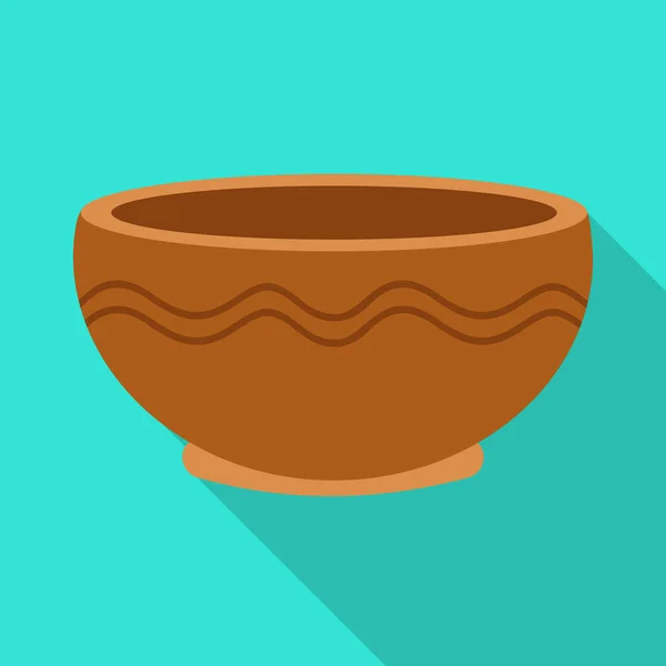 Vector illustration of bowl and ceramic symbol. Web element of bowl and container vector icon for stock. — 스톡 벡터