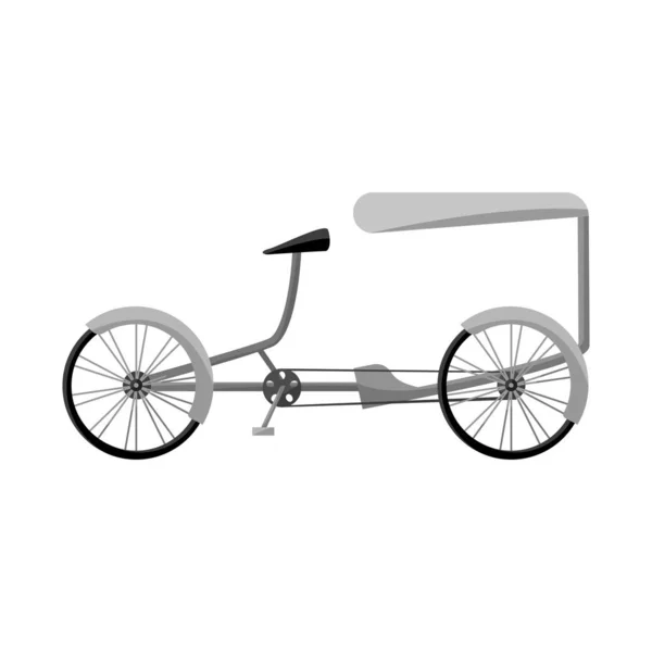 Ilustração vetorial de bicicleta e sinal de transporte. Coleção de bicicleta e bicicleta símbolo de estoque para web . — Vetor de Stock