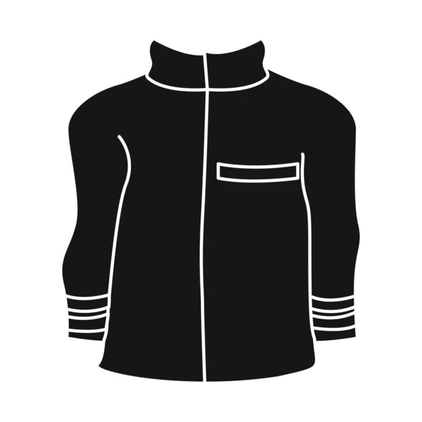 Diseño vectorial de chaqueta y cartel de bombero. Conjunto de chaqueta e icono de vector de ropa para stock . — Vector de stock