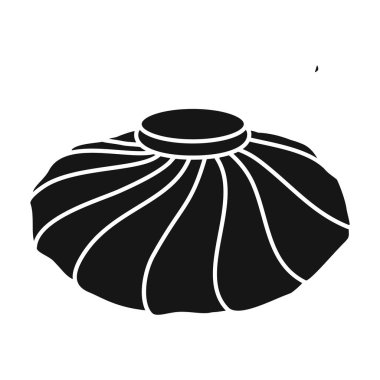 Buz vektörü simgesini paketle. Siyah vektör simgesi beyaz arkaplan buzu üzerinde izole edildi.