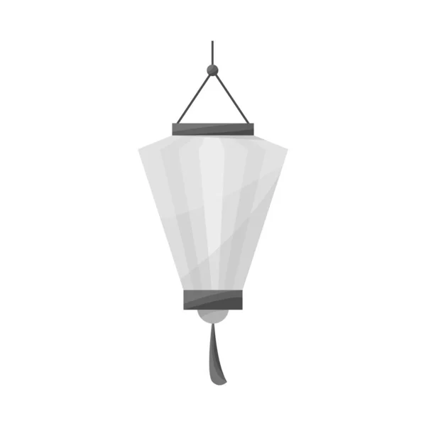 Vectorontwerp van lantaarn en papieren icoon. Verzameling van lantaarn en ornament vector icoon voor voorraad. — Stockvector
