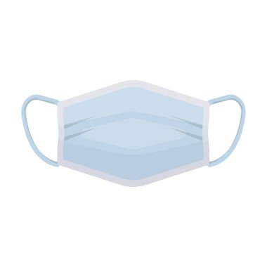 Tıbbi maske vektör simgesi. Karikatür vektör simgesi beyaz arka plan tıbbi maskesi üzerinde izole edildi.