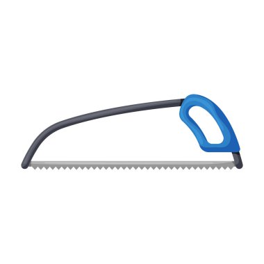 El testeresi vektör simgesi. Çizgi film vektör simgesi beyaz arkaplan testeresinde izole edildi.