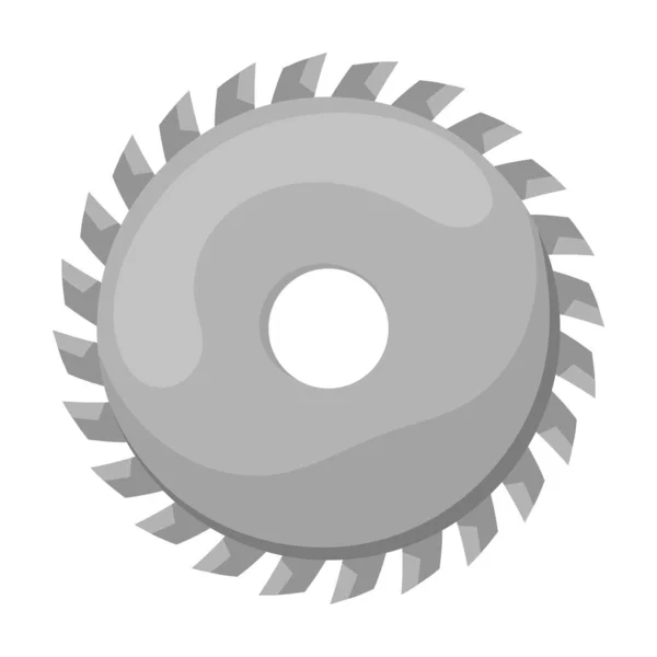 Sawblade vector icon. 만화 벡터 아이콘 흰색 배경 톱날에 분리. — 스톡 벡터