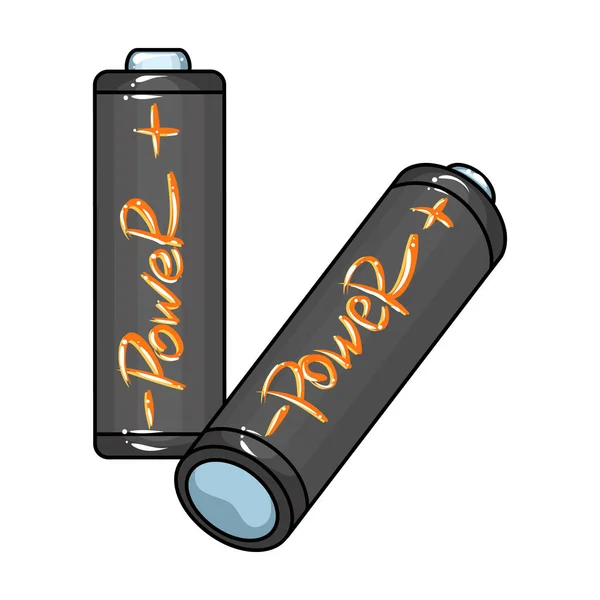 能量电池矢量图标.在白色背景能量电池上隔离的卡通矢量图标 . — 图库矢量图片