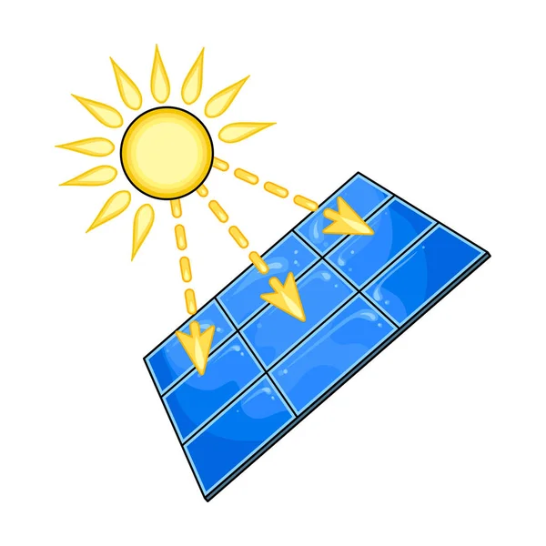 Icône vectorielle de panneau solaire.Icône vectorielle de bande dessinée isolée sur fond blanc panneau solaire  . — Image vectorielle