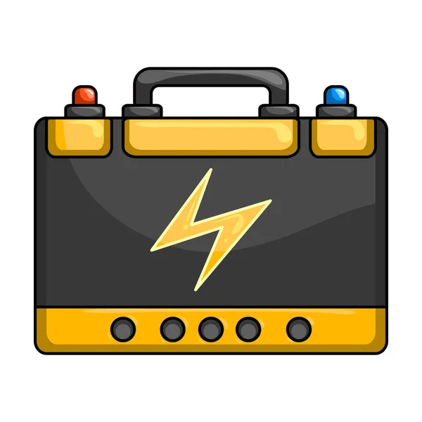 Ikona wektora baterii elektrycznej.Ikona wektora kreskówek izolowana na białym tle baterii elektrycznej. — Wektor stockowy