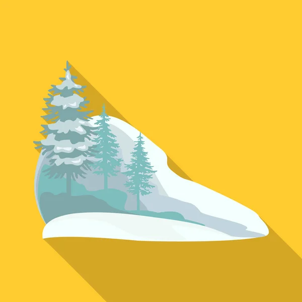 Ikona vektoru sněhového pralesa.Ikona plochého vektoru izolované na bílém pozadí sněhového lesa. — Stockový vektor