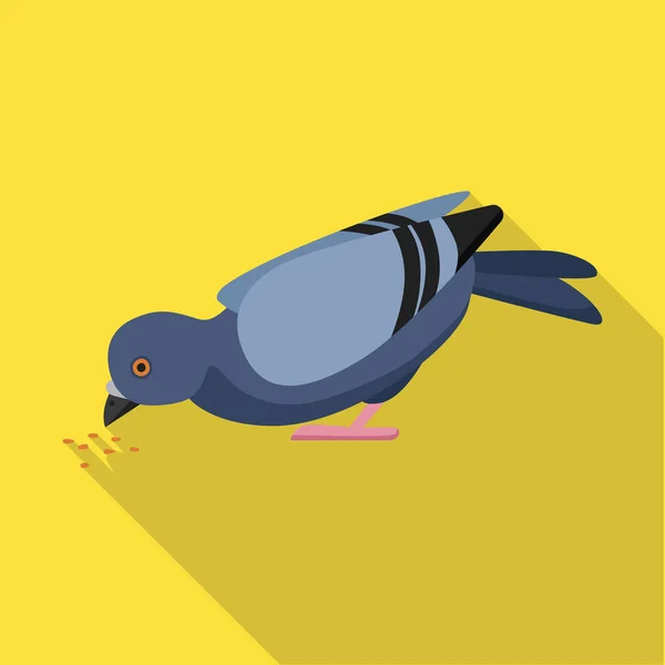 Pigeon vektorová ikona.Plochá vektorová ikona izolované na bílém pozadí holuba. — Stockový vektor