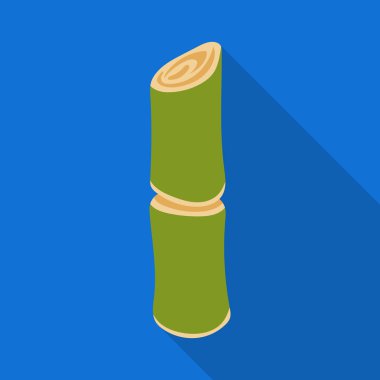 Şeker kamışı vektör simgesinin kökü. Düz vektör simgesi şeker kamışının beyaz arka plan sapında izole edilmiş. .