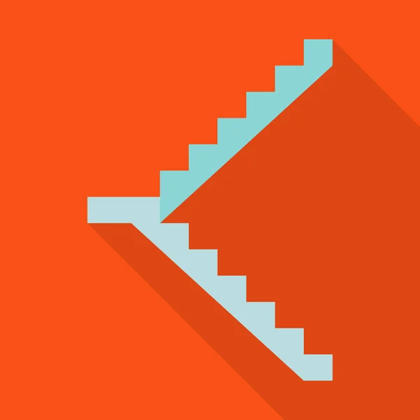 Ícone vetorial de escada de metal icon.Flat vetor isolado na escada de metal de fundo branco . — Vetor de Stock