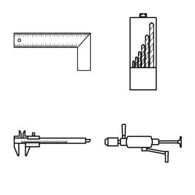 Vector illustration of repair and toolbox logo. Set of repair and renovation stock vector illustration.