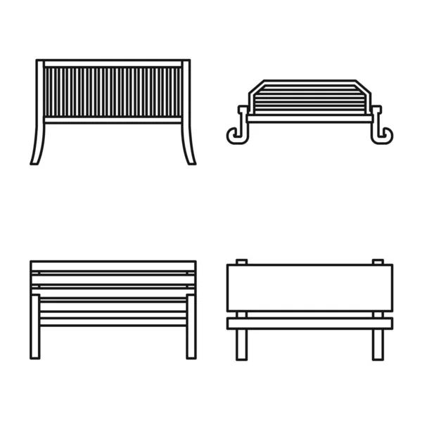 Geïsoleerd voorwerp van apparatuur en stoelbordje. Set van apparatuur en straatvoorraad symbool voor web. — Stockvector